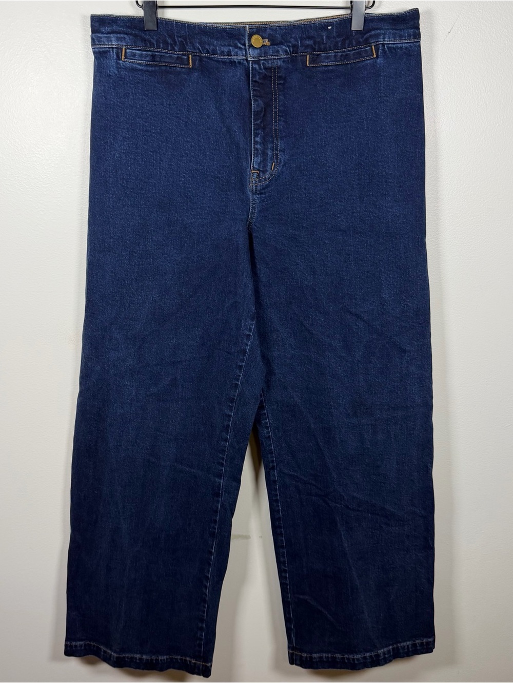 Madewell Emmett Wide Leg Jeans Women Size 32 Classic Blue High Rise Casual Boho - Picture 2 of 7
